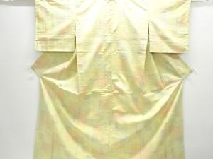 幾何学模様織出し十日町紬着物